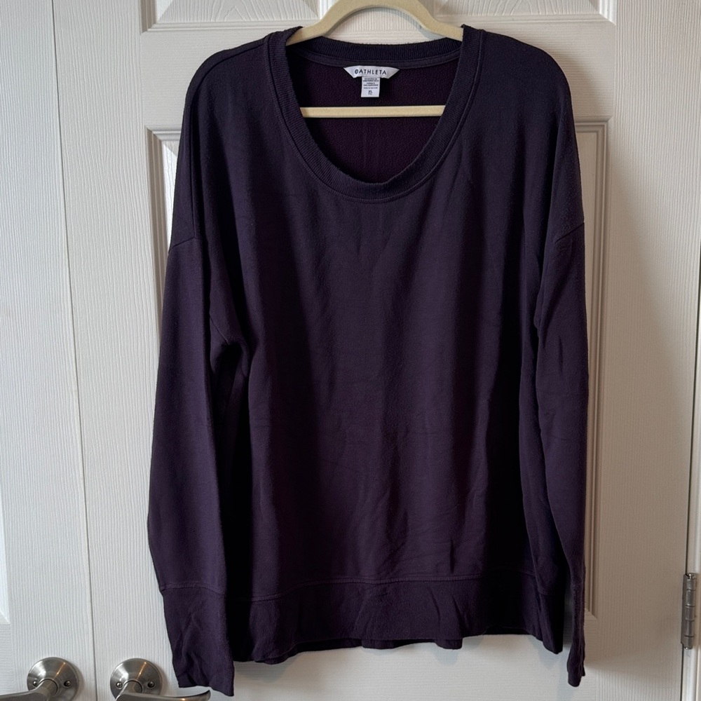 Athleta Deep Plum Long Sleeve Sweatshirt